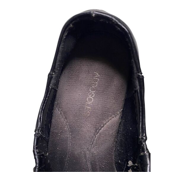 Aerosoles Black Slip On Square Toe Heeled Booties Womens Size 8B Office - Picture 2 of 11